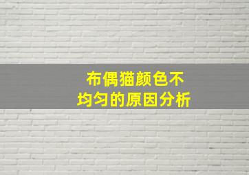 布偶猫颜色不均匀的原因分析