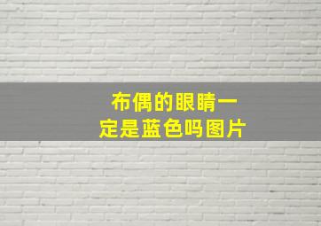 布偶的眼睛一定是蓝色吗图片