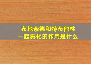 布地奈德和特布他林一起雾化的作用是什么