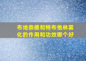 布地奈德和特布他林雾化的作用和功效哪个好