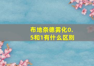 布地奈德雾化0.5和1有什么区别