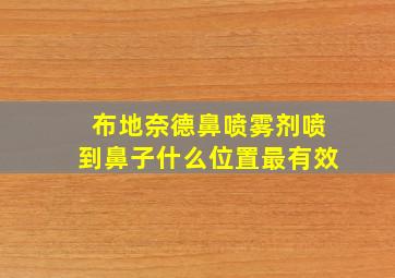 布地奈德鼻喷雾剂喷到鼻子什么位置最有效