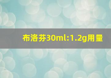 布洛芬30ml:1.2g用量