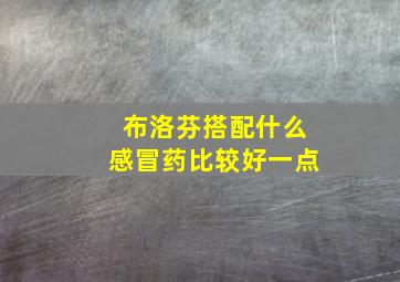 布洛芬搭配什么感冒药比较好一点