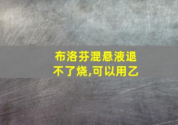 布洛芬混悬液退不了烧,可以用乙