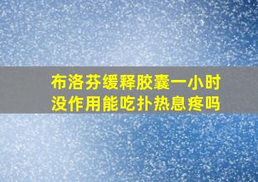 布洛芬缓释胶囊一小时没作用能吃扑热息疼吗