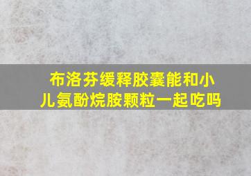 布洛芬缓释胶囊能和小儿氨酚烷胺颗粒一起吃吗