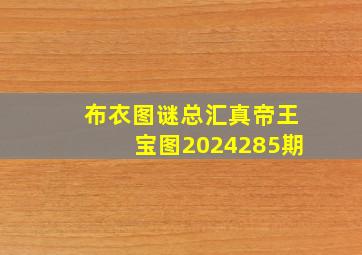 布衣图谜总汇真帝王宝图2024285期