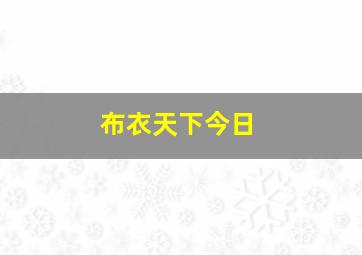 布衣天下今日