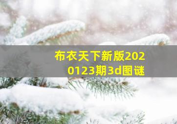 布衣天下新版2020123期3d图谜