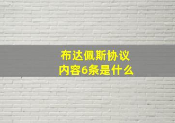 布达佩斯协议内容6条是什么