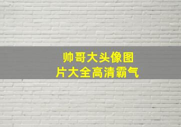 帅哥大头像图片大全高清霸气