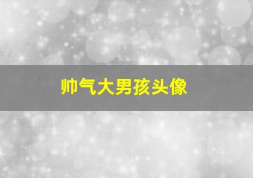 帅气大男孩头像