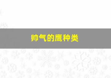 帅气的鹰种类