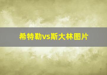 希特勒vs斯大林图片