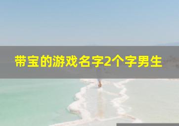 带宝的游戏名字2个字男生