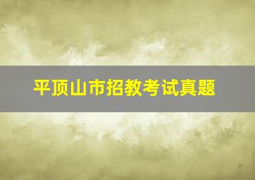 平顶山市招教考试真题