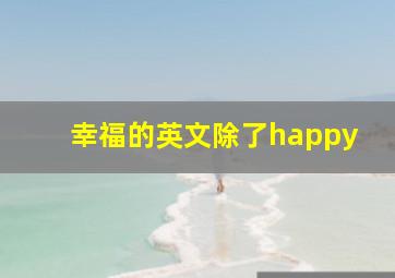 幸福的英文除了happy