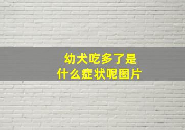 幼犬吃多了是什么症状呢图片