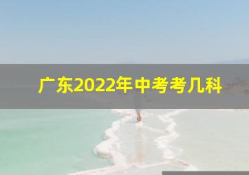 广东2022年中考考几科