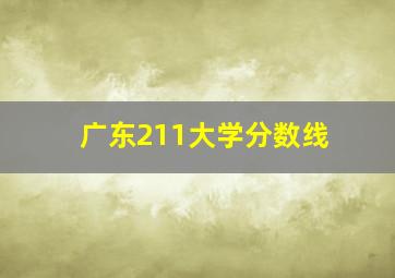 广东211大学分数线