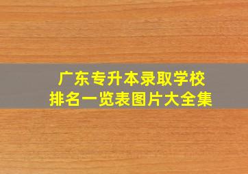 广东专升本录取学校排名一览表图片大全集