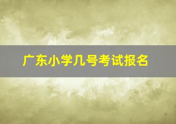 广东小学几号考试报名