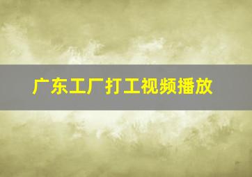 广东工厂打工视频播放