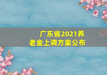 广东省2021养老金上调方案公布