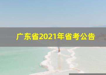 广东省2021年省考公告