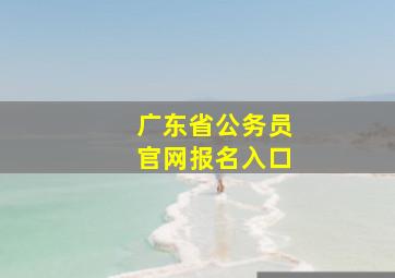 广东省公务员官网报名入口