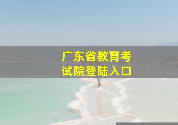 广东省教育考试院登陆入口