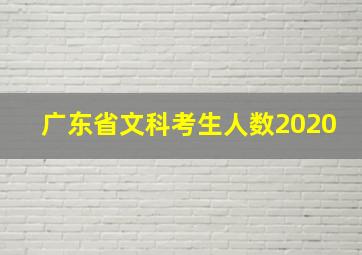 广东省文科考生人数2020