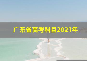 广东省高考科目2021年