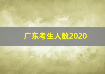 广东考生人数2020