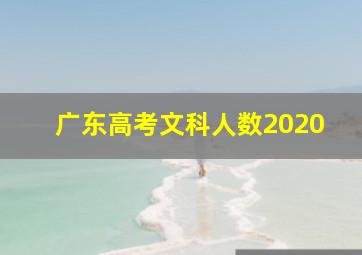 广东高考文科人数2020