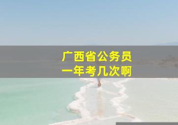 广西省公务员一年考几次啊