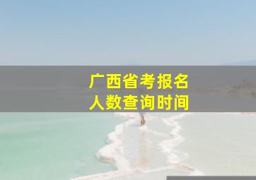 广西省考报名人数查询时间