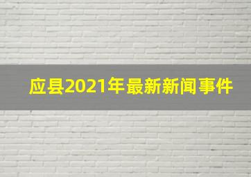 应县2021年最新新闻事件