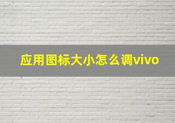 应用图标大小怎么调vivo