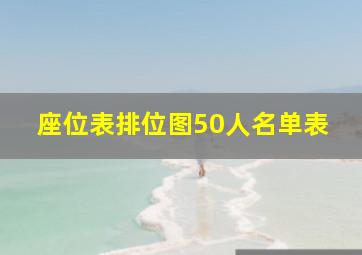 座位表排位图50人名单表