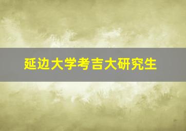 延边大学考吉大研究生