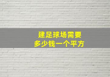 建足球场需要多少钱一个平方