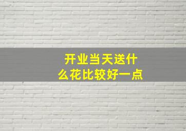 开业当天送什么花比较好一点