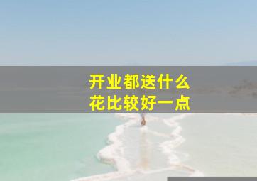 开业都送什么花比较好一点