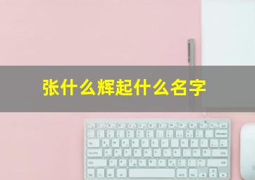 张什么辉起什么名字