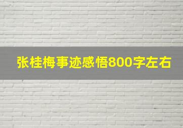 张桂梅事迹感悟800字左右