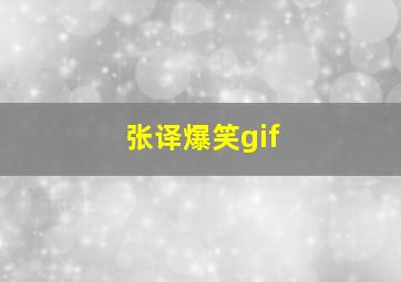 张译爆笑gif