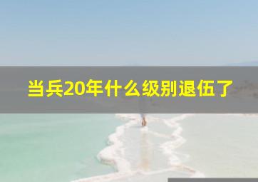 当兵20年什么级别退伍了