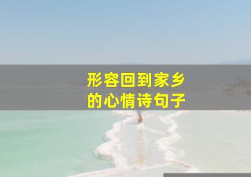 形容回到家乡的心情诗句子